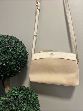 Nanette Lepore Beige and Cream Crossbody Bag